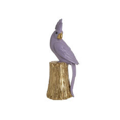 Декор настольный попугай (to4rooms) фиолетовый 9x19x7 см.