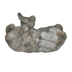 Декор настольный-ваза hand (to4rooms) серый 18x11x18 см.