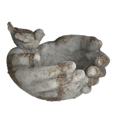Декор настольный-ваза hand (to4rooms) серый 22x14x22 см.