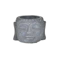 Кашпо buddha (to4rooms) серый 12x12x9 см.