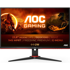 Монитор AOC 24G2SPAE LCD 23.8 [16:9] 1920x1080(FHD) IPS, Black-Red
