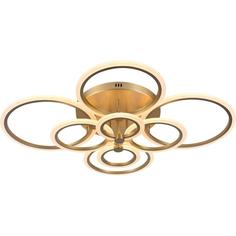 Потолочная светодиодная люстра evoled cerina sle500522-08 (evoled) золотой 1000x210 см.