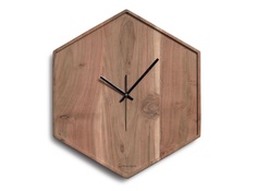 Шестигранные настенные часы zakie (la forma) коричневый 35x40x3 см.