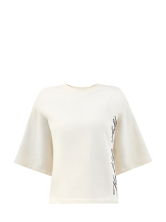 Футболка oversize из плотного хлопка с макро-вышивкой Karl Lagerfeld