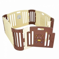 Детский манеж Edu-Play Бежевый/Коричневый