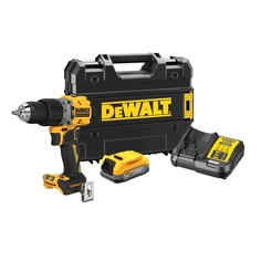 Аккумуляторная ударная дрель-шуруповерт DEWALT DCD805E1T, 18В, акб PowerStack 1.7Ач