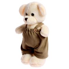 Мягкая игрушка «Медведь Аха во флисовом комбинезоне хаки», 33 см Unaky Soft Toy