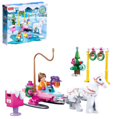 Конструктор Розовая Мечта «Сани с лошадкой», 149 деталей No Brand