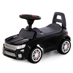 Каталка-автомобиль SuperCar №6 со звуковым сигналом, цвет чёрный No Brand