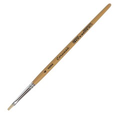 Кисть Щетина плоская Roubloff Сочиняй № 4 (длина волоса 9 мм), короткая ручка матовая No Brand