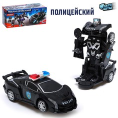 Робот Полицейский, трансформируется, световые и звуковые эффекты, работает от батареек No Brand