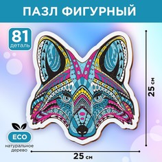 Пазл деревянный Puzzle фигурный Енот, в раме