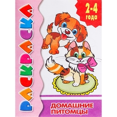 Раскраска для малышей Домашние питомцы, 2 4 года No Brand