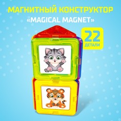 Магнитный конструктор Magical Magnet, 22 детали, детали матовые No Brand