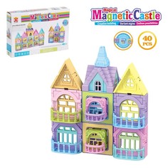 Магнитный конструктор Замок, 40 деталей No Brand