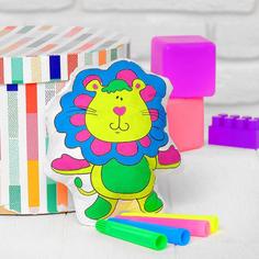 Игрушка-раскраска Львенок без маркеров в пакете No Brand