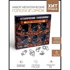 Головоломка металлическая «Загадки цивилизации Майя» набор 6 шт. Puzzle