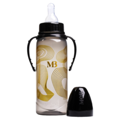 Бутылочка для кормления «M&B» классическая, с ручками, 250 мл, Золотая коллекция Mum&Baby