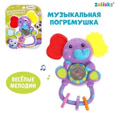 Музыкальная погремушка, звук, свет, цвета МИКС Zabiaka