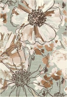 Рельефный ковер из вискозы GENOVA Цветы 38182 6626 90 Ragolle