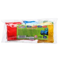 Прыгающий пластилин, 6 цветов, Синий Трактор No Brand