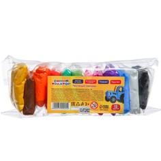 Прыгающий пластилин, 12 цветов, Синий Трактор No Brand