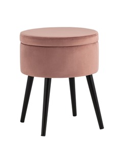 Пуф STOOL GROUP Клайс с ящиком Велюр пыльно-розовый