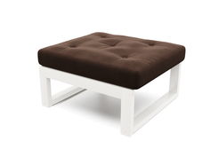 Пуф Arsko Амбер Белая эмаль/Шоколадный велюр