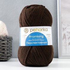 Пряжа Пехорка Перспективная, 100г, 270м (шерсть, акрил) (251 коричневый), 5 мотков