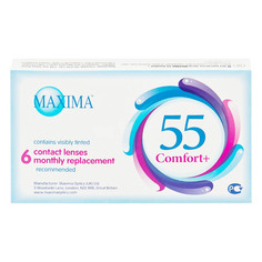 Контактные линзы Maxima 55 Comfort Plus на месяц 6 линз R 8,6 -8,5