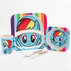 Набор детской бамбуковой посуды, 5 предметов "Радуга Деш", My Little Pony Hasbro