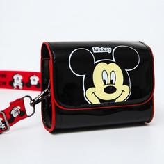 Сумка десткая на клапане, 9х12 см, регулируемый ремень, Микки Маус МИКС Disney