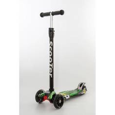 Самокат BKS-210 (PRINT) 3-х колес. (с подсвет) (GRAPHIC BALL) 50 кг ФУТБОЛ No Brand