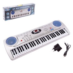 Синтезатор «Музыкальный мир», 61 клавиша, с микрофоном и адаптером No Brand