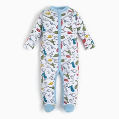 Комбинезон для мальчика, цвет белый, рост 68 см (3-6м) Linas Baby