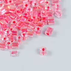 Бисер стекло 6/0 "Кубик. Полупрозрачный. Красный" 10 гр No Brand