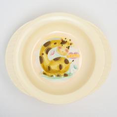Тарелка детская на присоске Giraffix, цвет МИКС Полимербыт