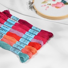 Набор ниток мулине «Flower», 8 ± 1 м, 9 шт No Brand