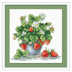 Набор для вышивания «Аппетитная клубника» 15×18 см No Brand