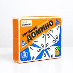 Игра настольная деревянная Тройное домино No Brand