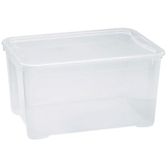 Контейнер пищевой Restola Кристалл с крышкой 46л 555х390х290мм полипропилен прозрачный