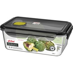 Контейнер пищевой Restola крышка герметичная с клапаном 1.35л 225х135х82мм