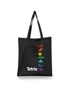 Шоппер унисекс Каждому Своё Ретро-игры/Тетрис/Головоломка GMRT12, черный