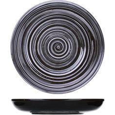 Миска Борисовская Керамика Маренго для вторых блюд 180х180х30мм керамика черный-белый