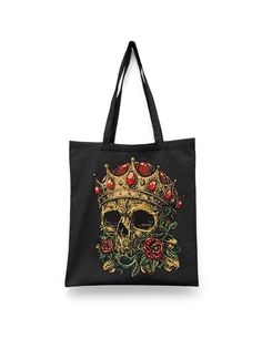 Шоппер унисекс Каждому Своё Король и Шут/Горшок/КиШ MGKSH12, черный