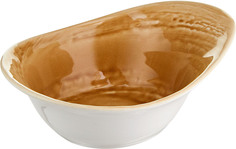 Салатник Steelite Скейп охра 420мл,180х140х80мм, фарфор, бежевый-коричневый