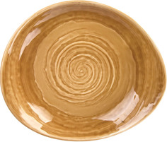 Салатник Steelite Скейп охра 370мл, 250х215х40мм, фарфор, бежевый-коричневый