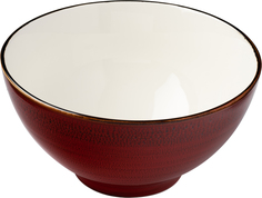 Салатник Kunstwerk Джаспер 2.6л, 235х235х116мм, фарфор, белый-красный