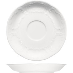 Блюдце Bauscher Моцарт 145х145х20мм, фарфор, белый
