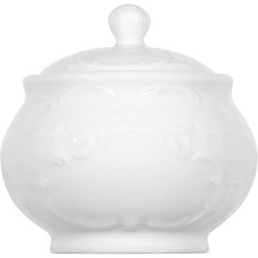 Сахарница Bauscher Моцарт 250мл, 80х80х100мм, фарфор, белый
